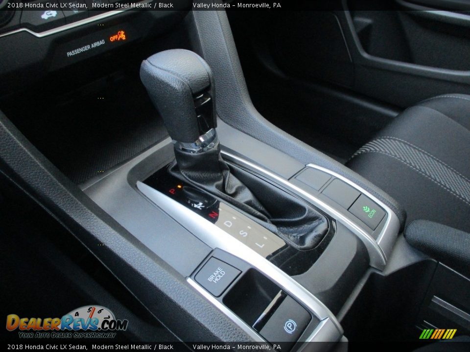 2018 Honda Civic LX Sedan Modern Steel Metallic / Black Photo #16