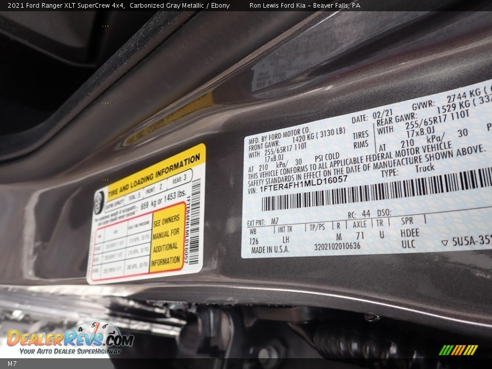 Ford Color Code M7 Carbonized Gray Metallic