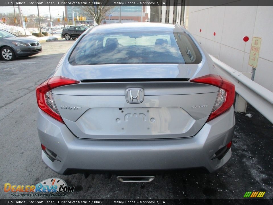 2019 Honda Civic Sport Sedan Lunar Silver Metallic / Black Photo #4