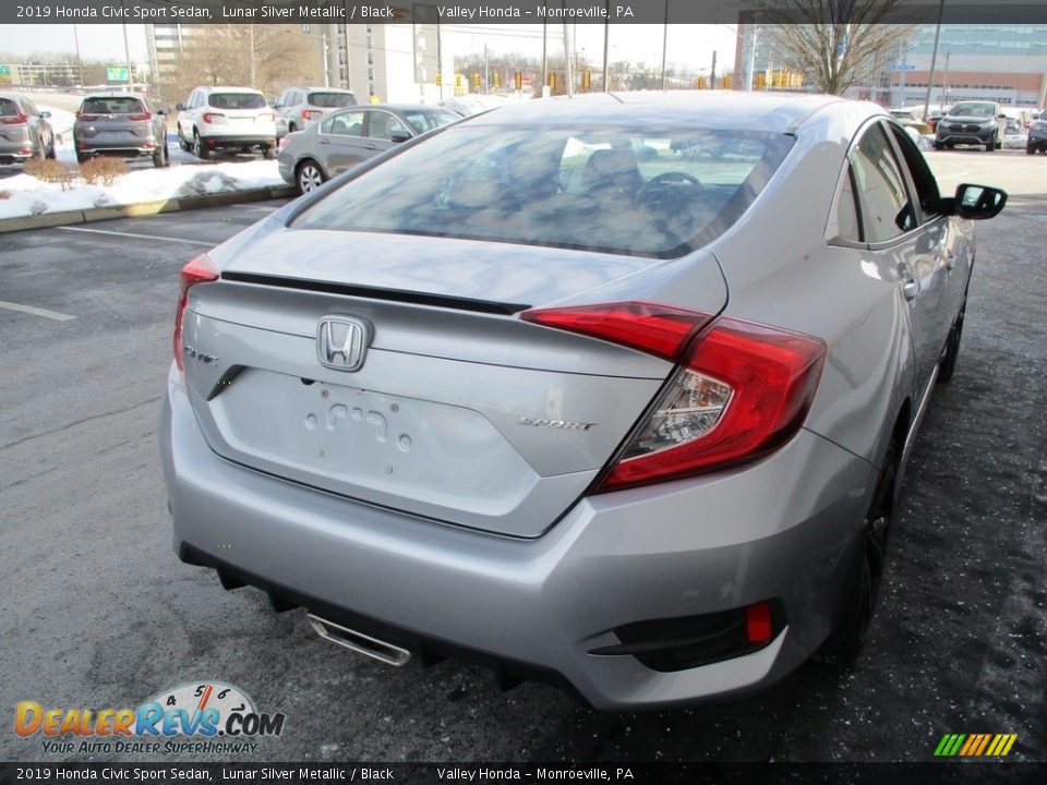 2019 Honda Civic Sport Sedan Lunar Silver Metallic / Black Photo #5