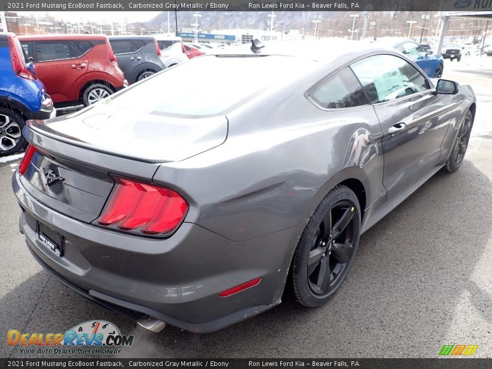 2021 Ford Mustang EcoBoost Fastback Carbonized Gray Metallic / Ebony Photo #2