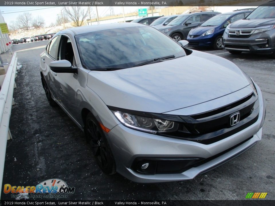 2019 Honda Civic Sport Sedan Lunar Silver Metallic / Black Photo #8