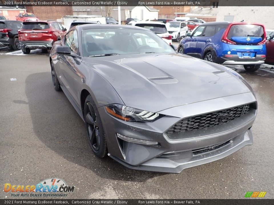 Carbonized Gray Metallic 2021 Ford Mustang EcoBoost Fastback Photo #3