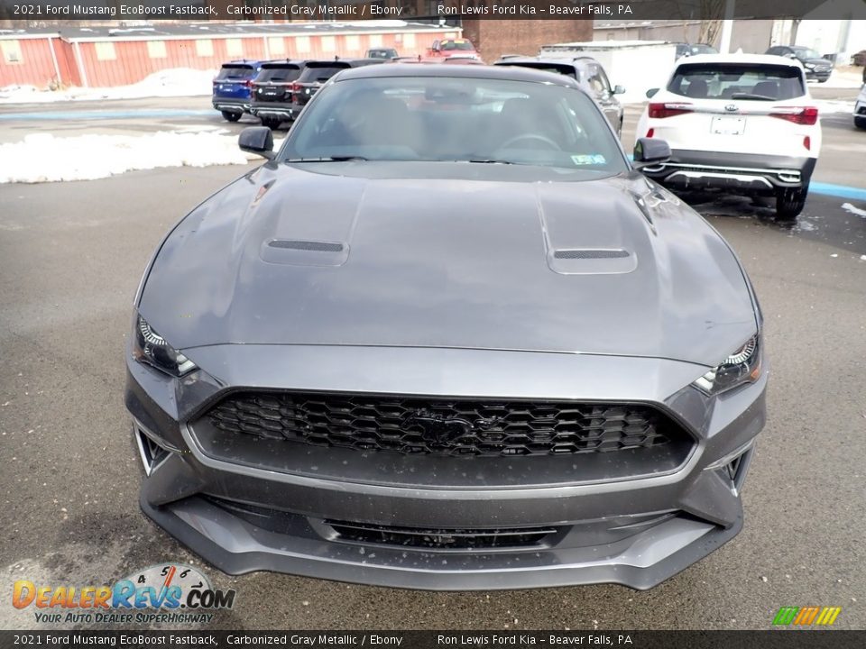 2021 Ford Mustang EcoBoost Fastback Carbonized Gray Metallic / Ebony Photo #4