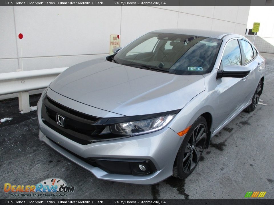 2019 Honda Civic Sport Sedan Lunar Silver Metallic / Black Photo #10