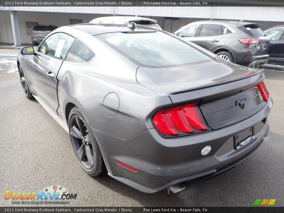 2021 Ford Mustang EcoBoost Fastback Carbonized Gray Metallic / Ebony Photo #7