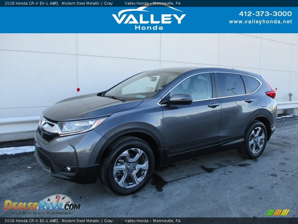 2018 Honda CR-V EX-L AWD Modern Steel Metallic / Gray Photo #1