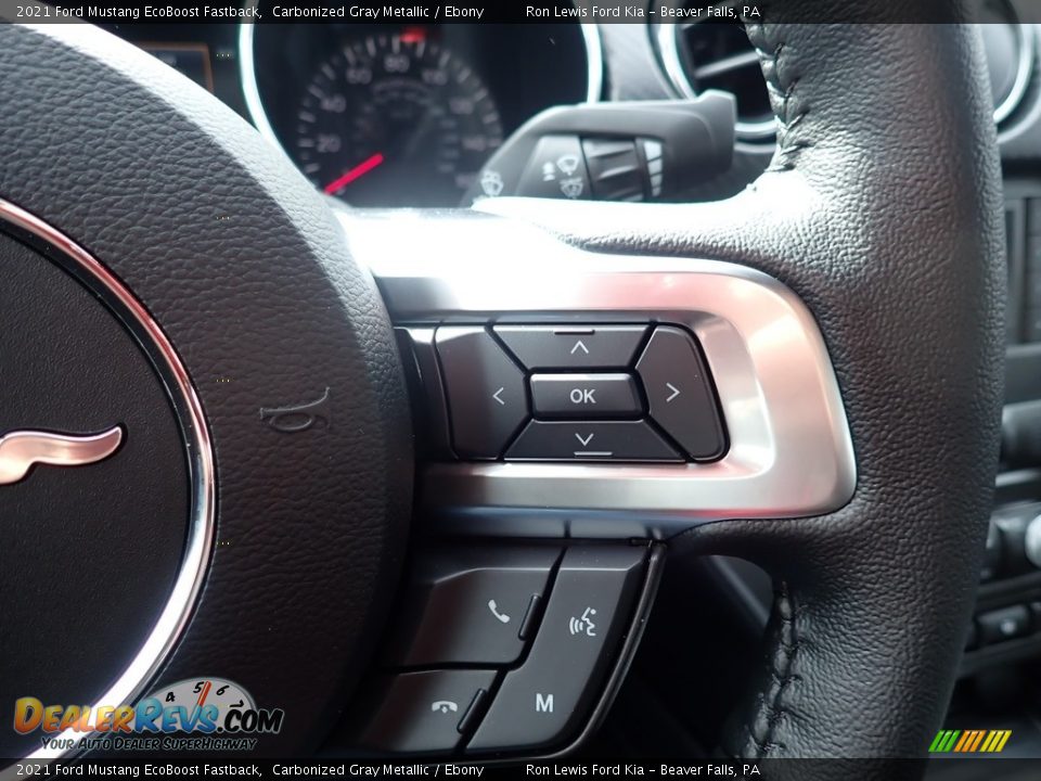 2021 Ford Mustang EcoBoost Fastback Steering Wheel Photo #17