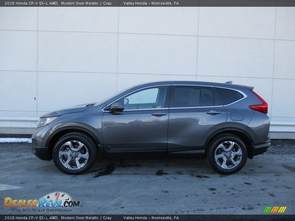 2018 Honda CR-V EX-L AWD Modern Steel Metallic / Gray Photo #2