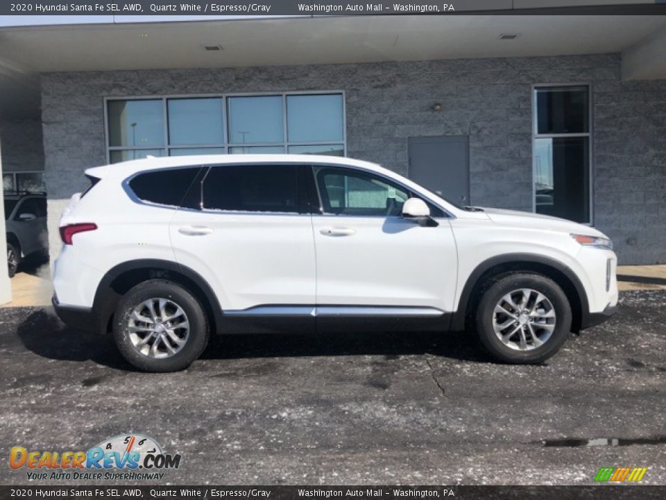 2020 Hyundai Santa Fe SEL AWD Quartz White / Espresso/Gray Photo #2