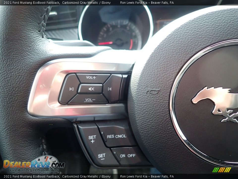 2021 Ford Mustang EcoBoost Fastback Steering Wheel Photo #18
