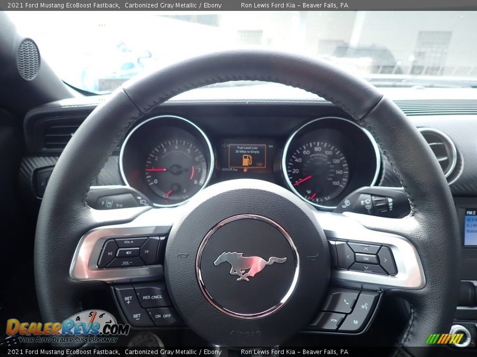 2021 Ford Mustang EcoBoost Fastback Steering Wheel Photo #19