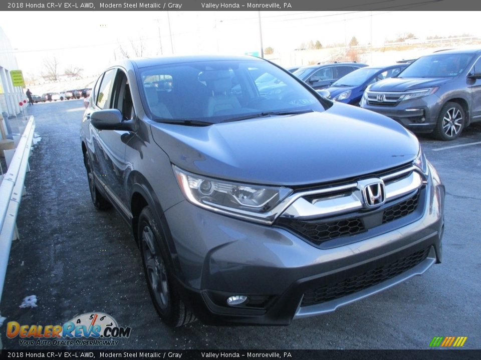 2018 Honda CR-V EX-L AWD Modern Steel Metallic / Gray Photo #7