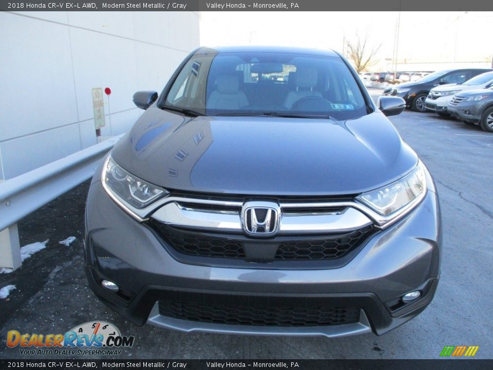 2018 Honda CR-V EX-L AWD Modern Steel Metallic / Gray Photo #8
