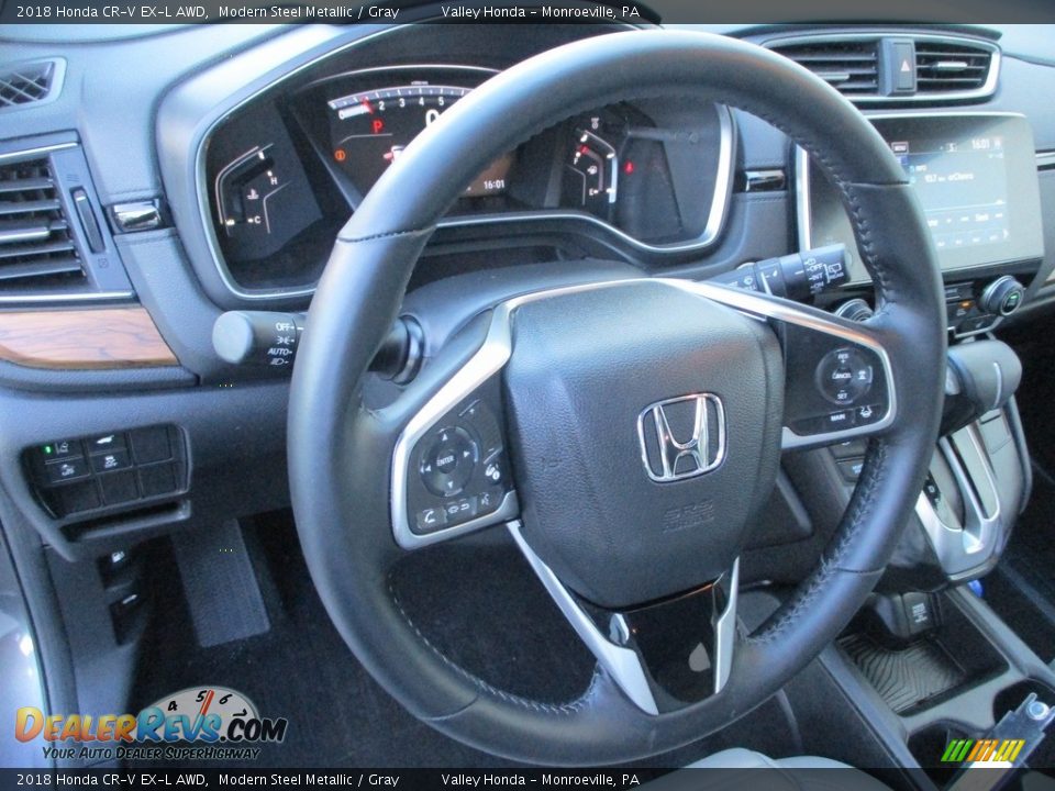 2018 Honda CR-V EX-L AWD Modern Steel Metallic / Gray Photo #14
