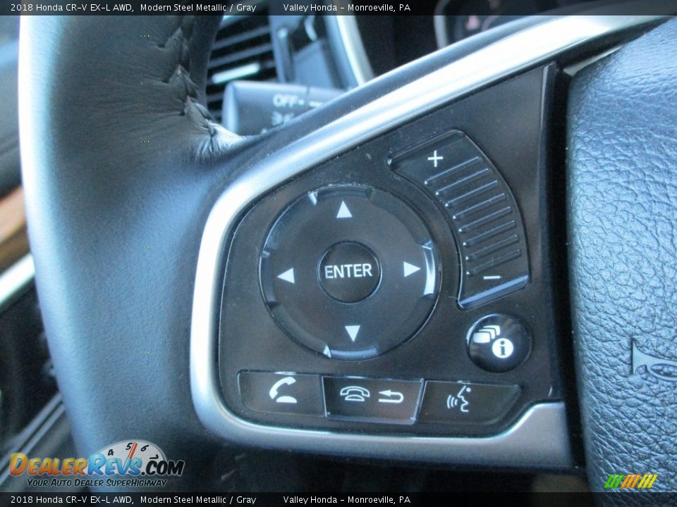 2018 Honda CR-V EX-L AWD Modern Steel Metallic / Gray Photo #18