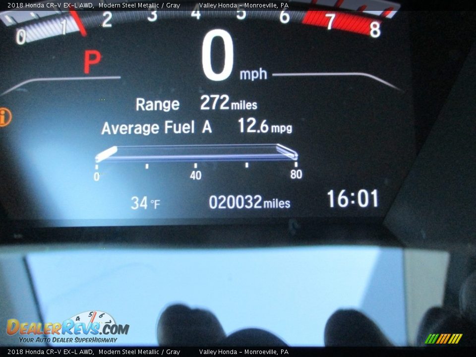 2018 Honda CR-V EX-L AWD Modern Steel Metallic / Gray Photo #20