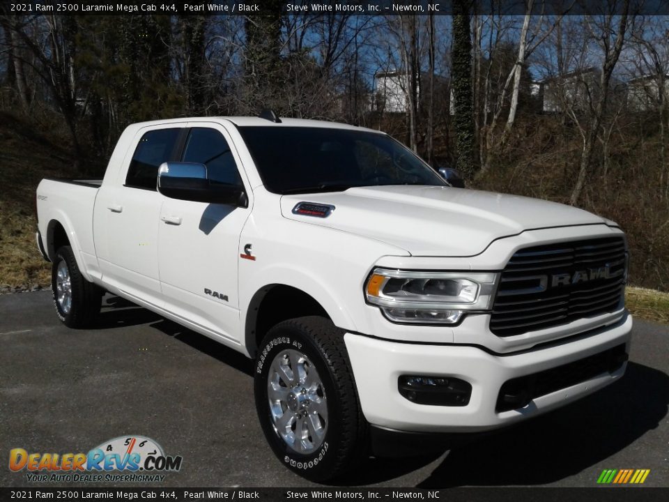 2021 Ram 2500 Laramie Mega Cab 4x4 Pearl White / Black Photo #4