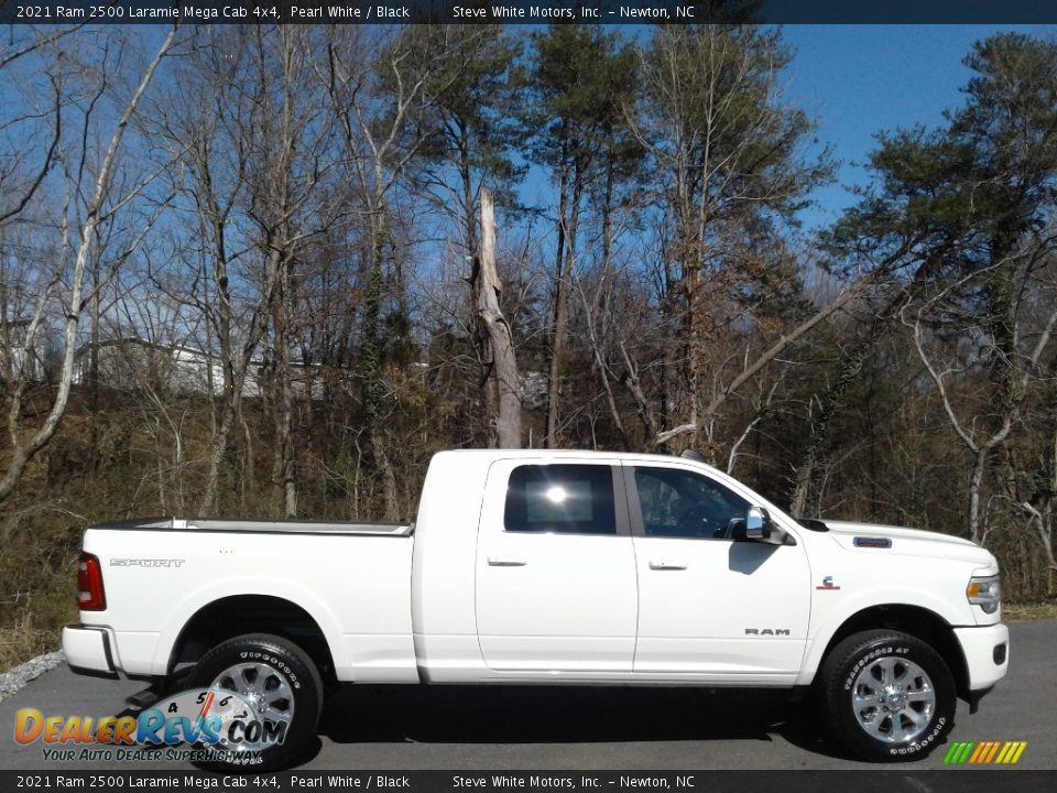 2021 Ram 2500 Laramie Mega Cab 4x4 Pearl White / Black Photo #5