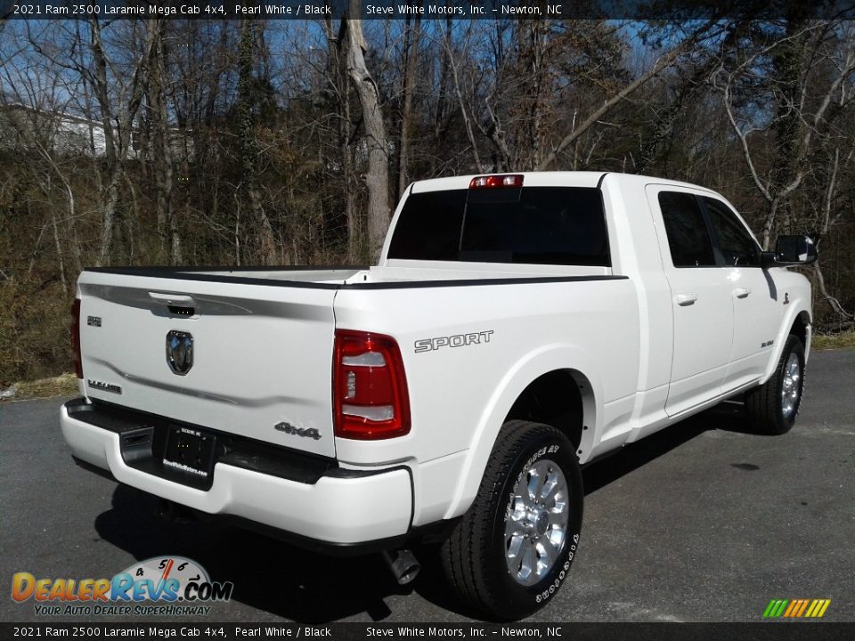 2021 Ram 2500 Laramie Mega Cab 4x4 Pearl White / Black Photo #6