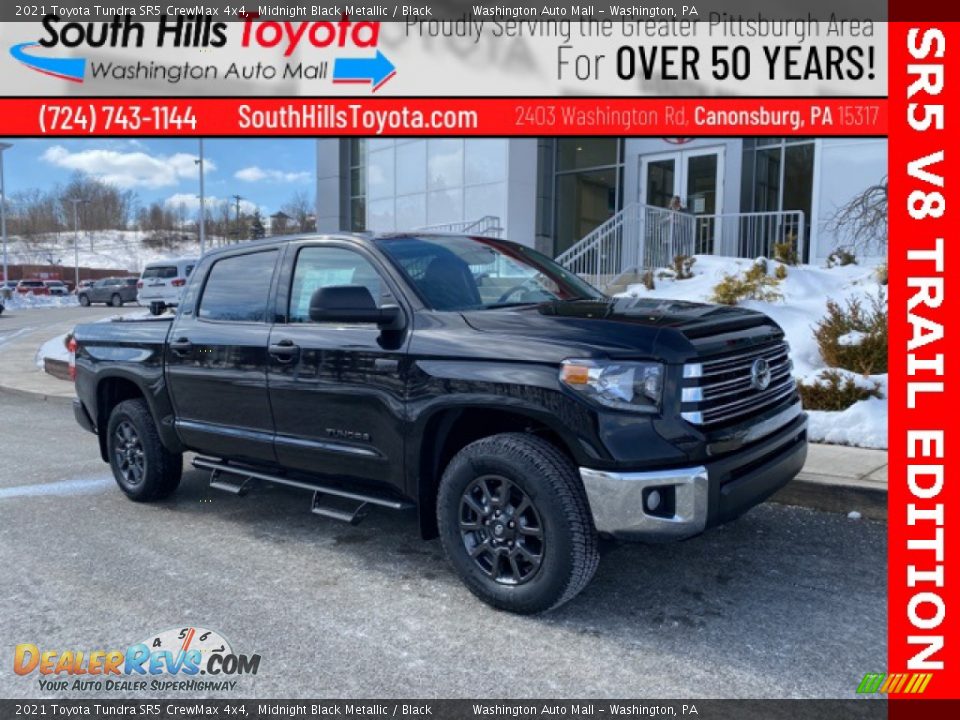 2021 Toyota Tundra SR5 CrewMax 4x4 Midnight Black Metallic / Black Photo #1