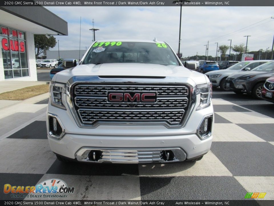 2020 GMC Sierra 1500 Denali Crew Cab 4WD White Frost Tricoat / Dark Walnut/Dark Ash Gray Photo #2