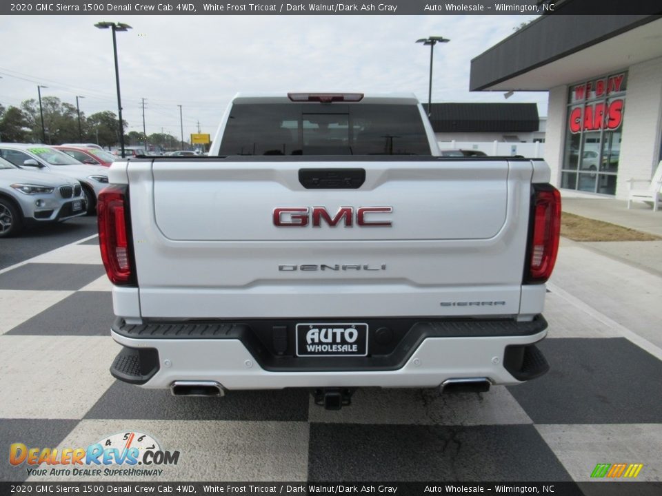 2020 GMC Sierra 1500 Denali Crew Cab 4WD White Frost Tricoat / Dark Walnut/Dark Ash Gray Photo #4