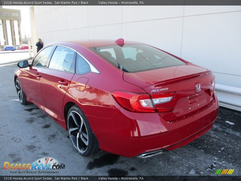 2018 Honda Accord Sport Sedan San Marino Red / Black Photo #3
