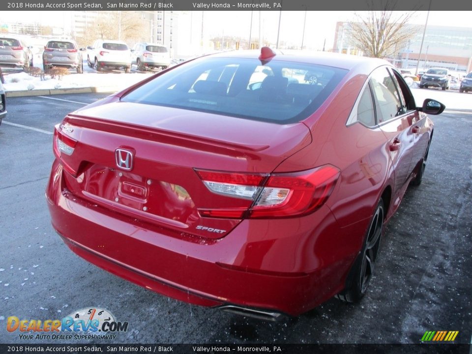 2018 Honda Accord Sport Sedan San Marino Red / Black Photo #5