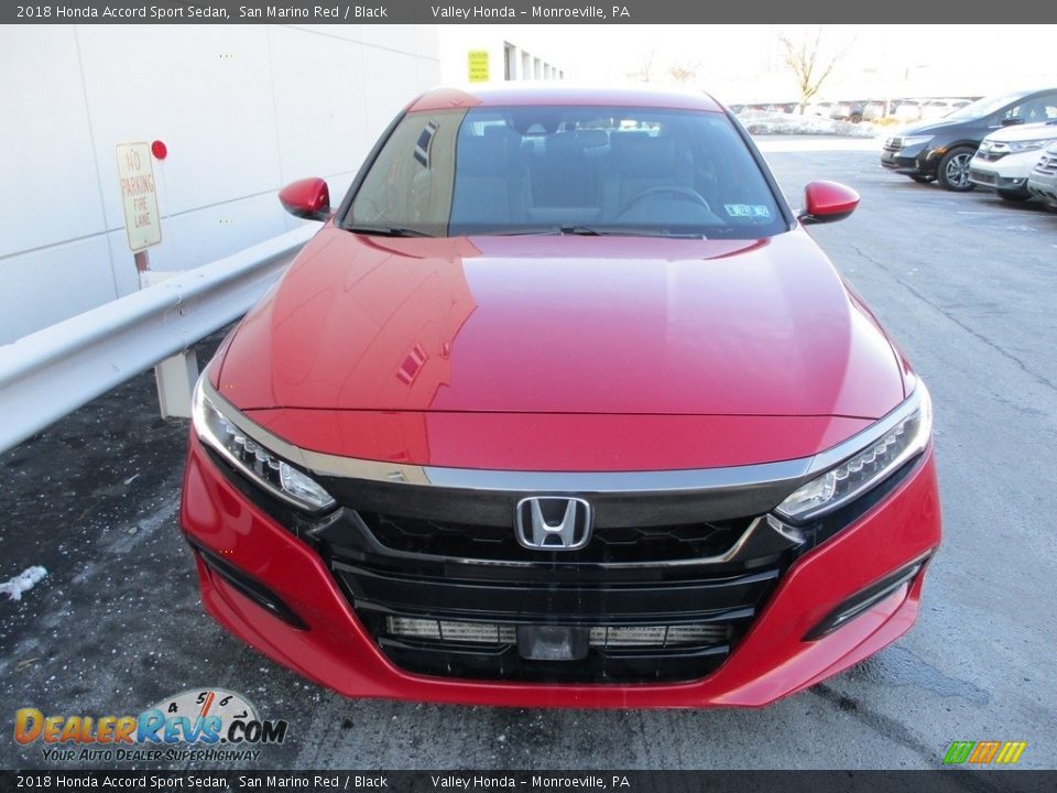 2018 Honda Accord Sport Sedan San Marino Red / Black Photo #8