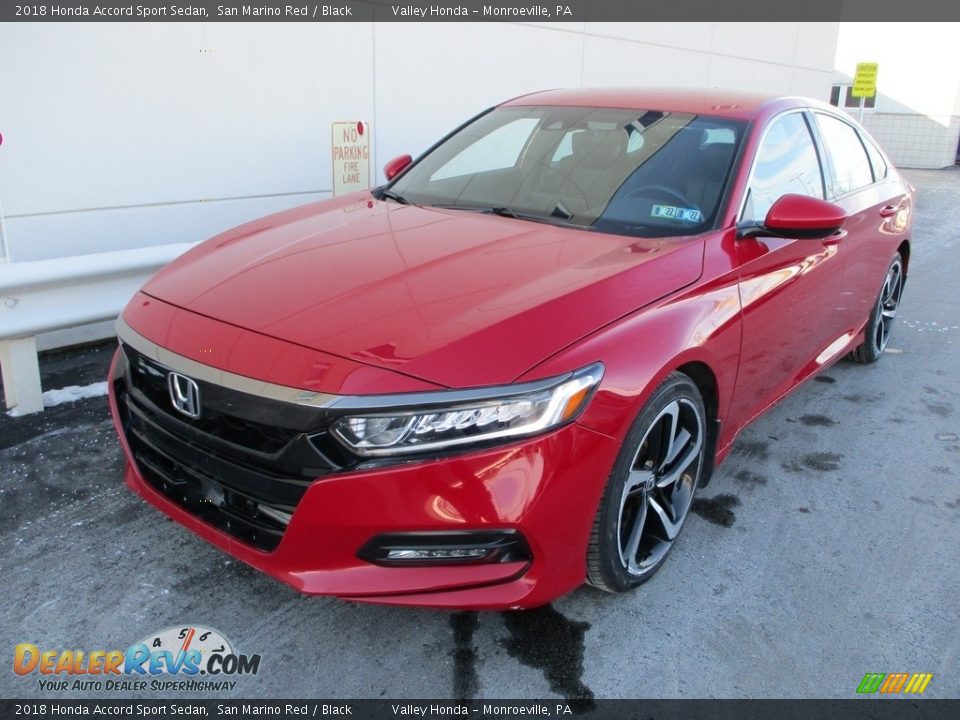 2018 Honda Accord Sport Sedan San Marino Red / Black Photo #9