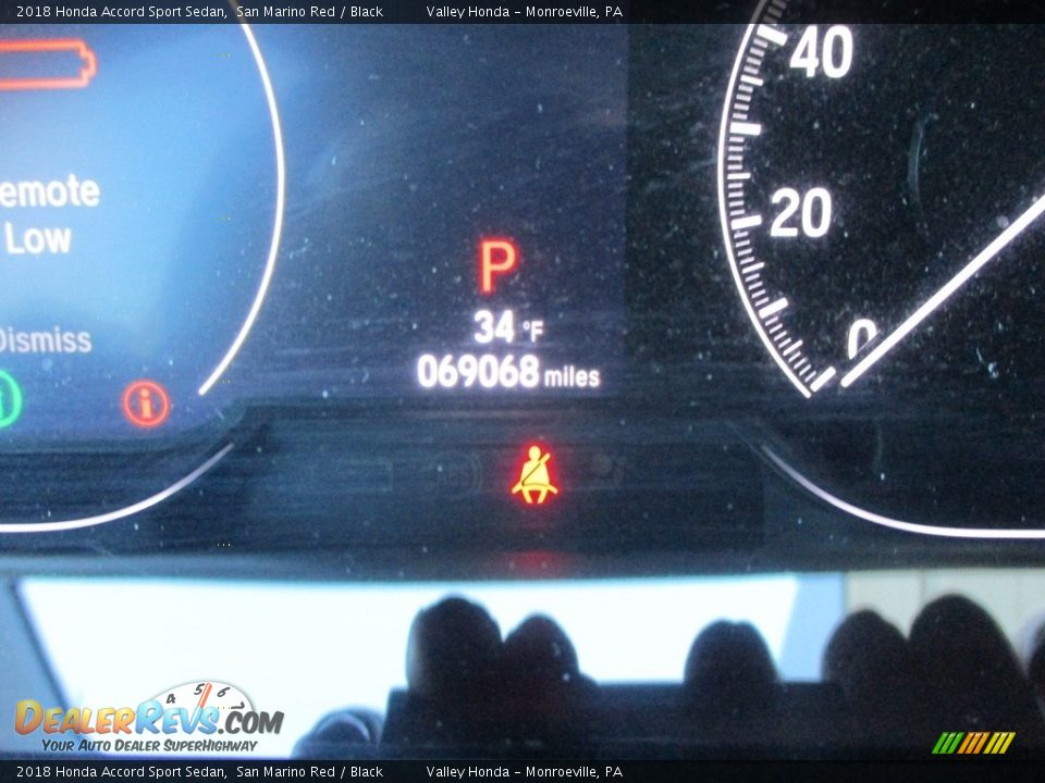 2018 Honda Accord Sport Sedan San Marino Red / Black Photo #20