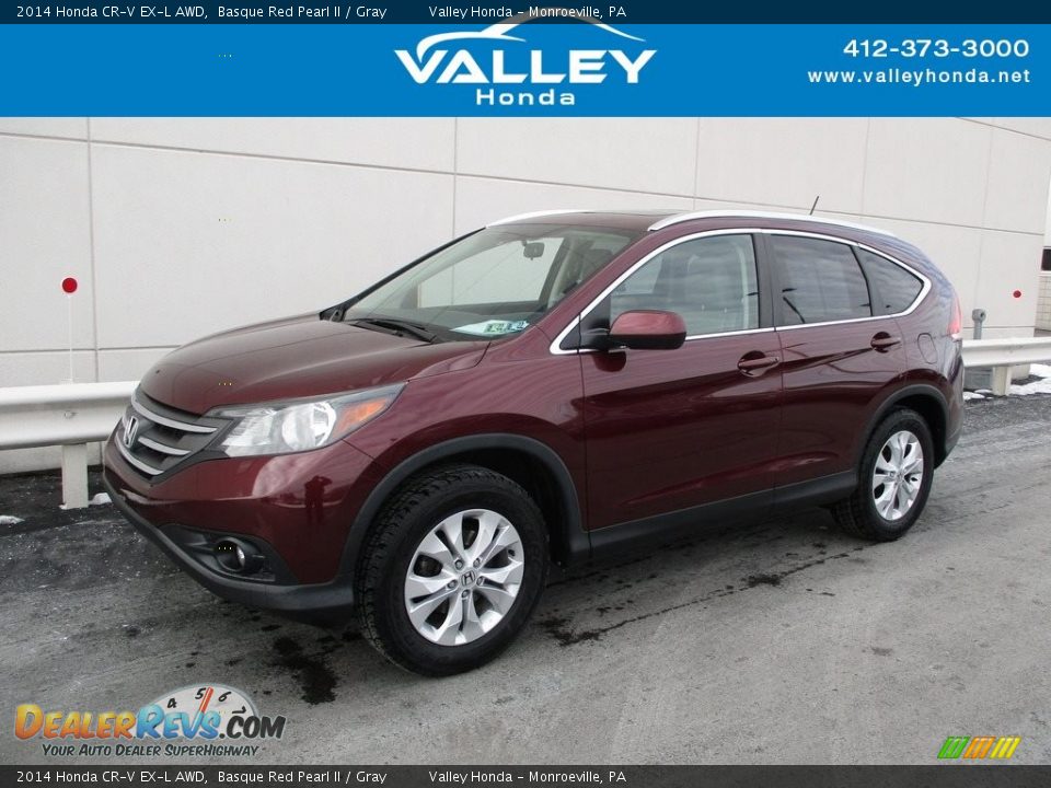 2014 Honda CR-V EX-L AWD Basque Red Pearl II / Gray Photo #1