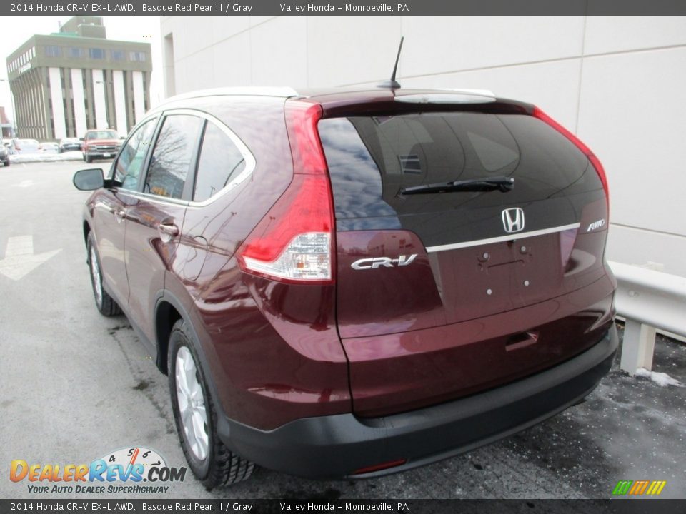 2014 Honda CR-V EX-L AWD Basque Red Pearl II / Gray Photo #3