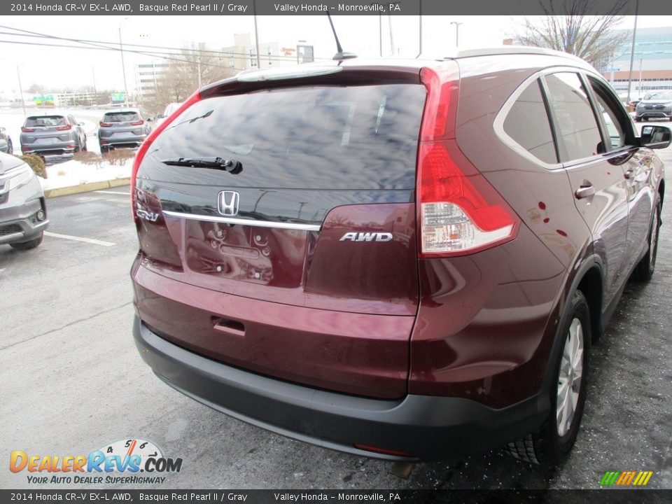 2014 Honda CR-V EX-L AWD Basque Red Pearl II / Gray Photo #4