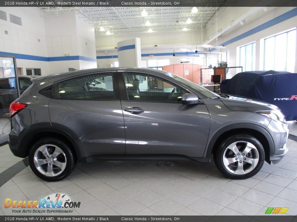 2018 Honda HR-V LX AWD Modern Steel Metallic / Black Photo #4