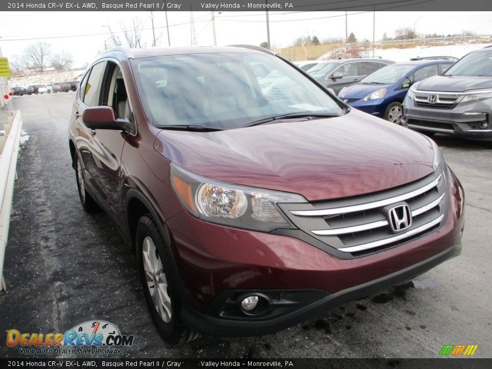 2014 Honda CR-V EX-L AWD Basque Red Pearl II / Gray Photo #7