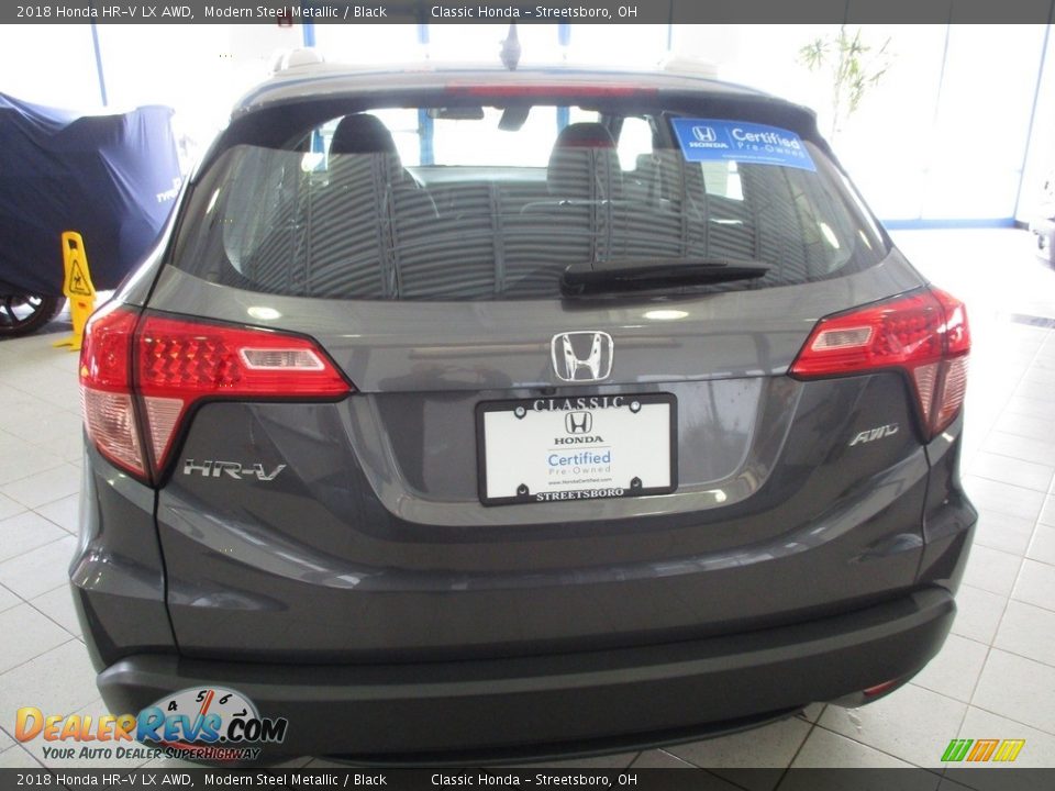 2018 Honda HR-V LX AWD Modern Steel Metallic / Black Photo #8