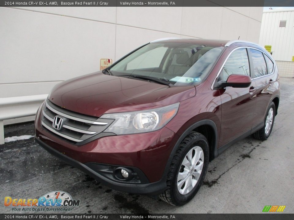 2014 Honda CR-V EX-L AWD Basque Red Pearl II / Gray Photo #9