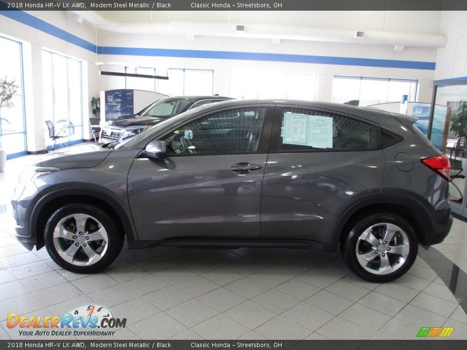 2018 Honda HR-V LX AWD Modern Steel Metallic / Black Photo #10