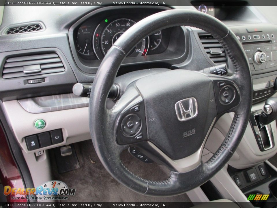 2014 Honda CR-V EX-L AWD Basque Red Pearl II / Gray Photo #14