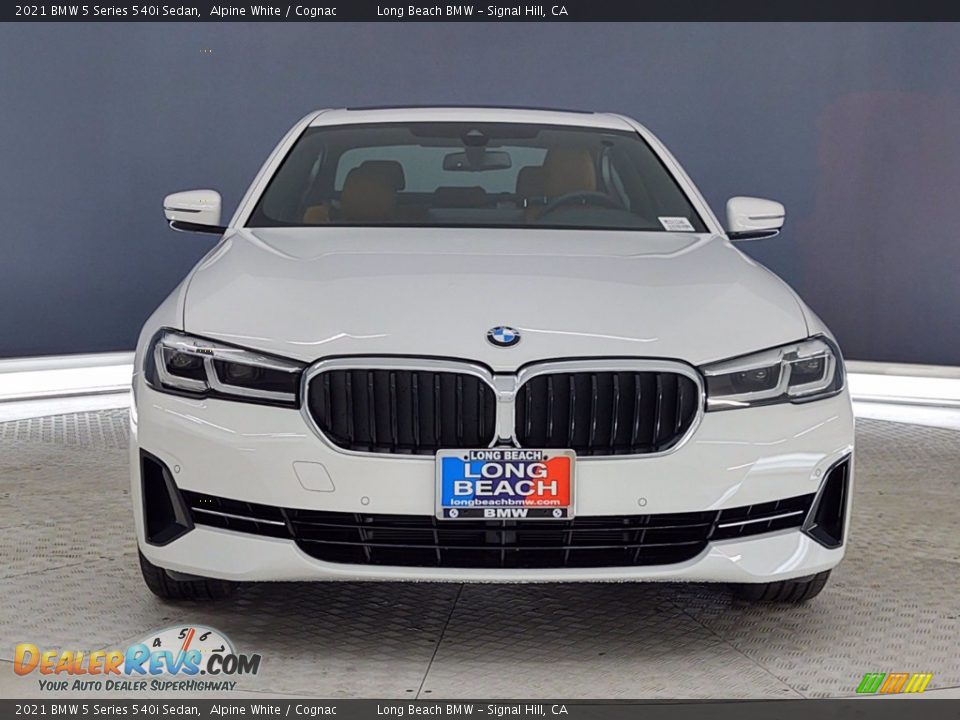 2021 BMW 5 Series 540i Sedan Alpine White / Cognac Photo #2