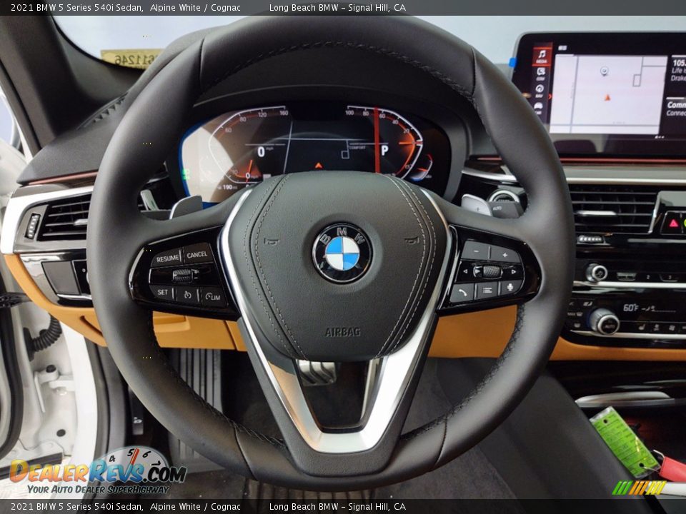 2021 BMW 5 Series 540i Sedan Steering Wheel Photo #8