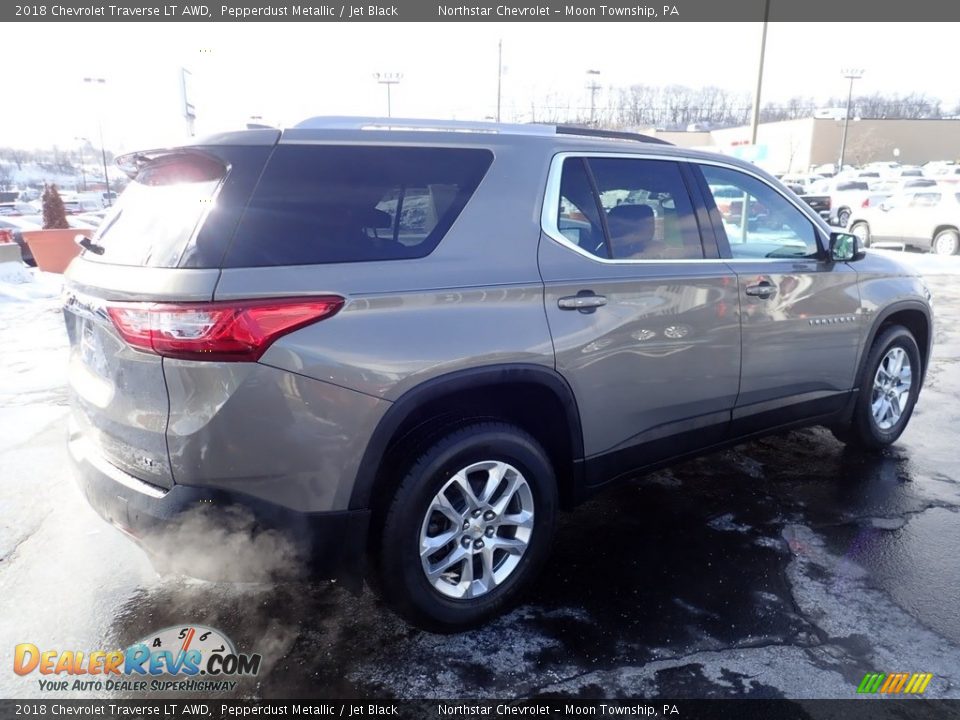 2018 Chevrolet Traverse LT AWD Pepperdust Metallic / Jet Black Photo #9