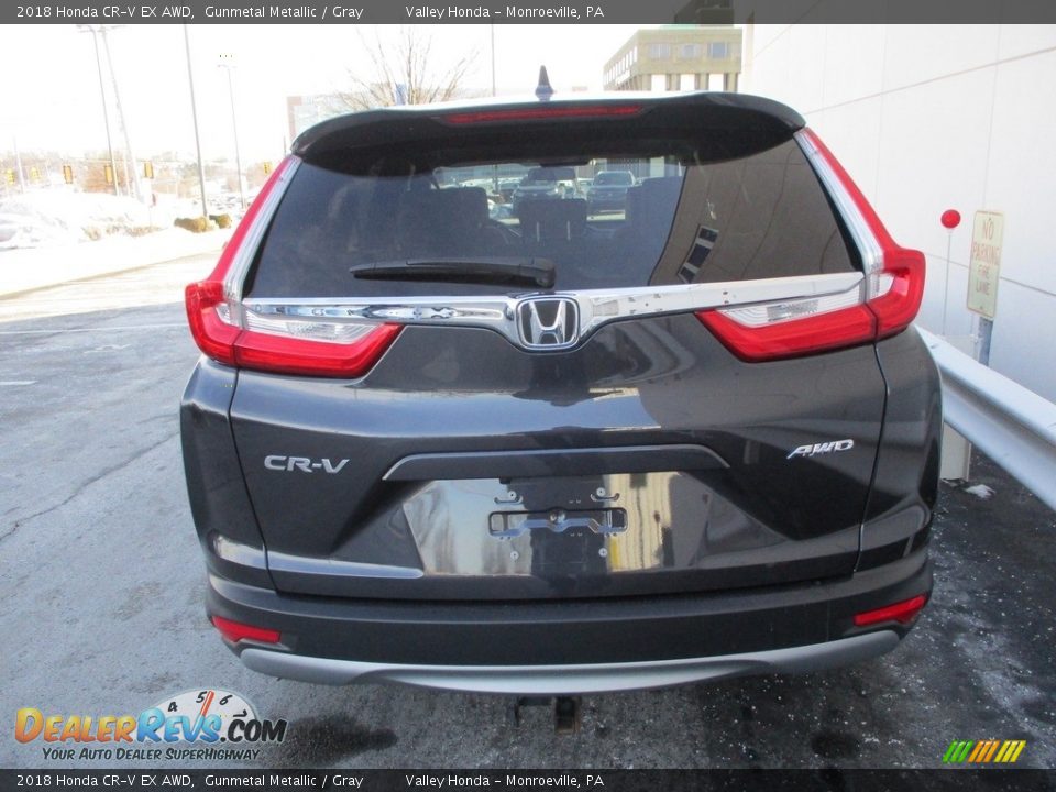 2018 Honda CR-V EX AWD Gunmetal Metallic / Gray Photo #4