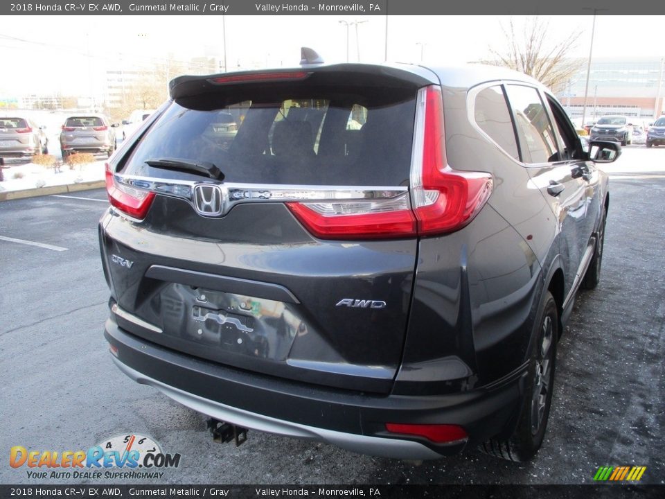 2018 Honda CR-V EX AWD Gunmetal Metallic / Gray Photo #5