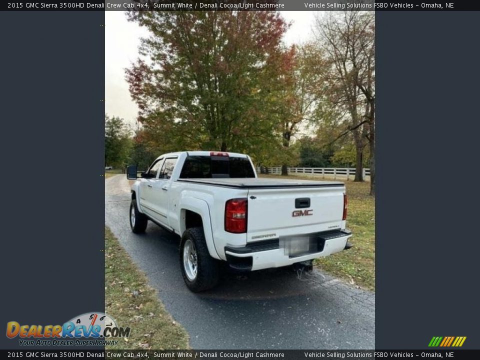 2015 GMC Sierra 3500HD Denali Crew Cab 4x4 Summit White / Denali Cocoa/Light Cashmere Photo #4