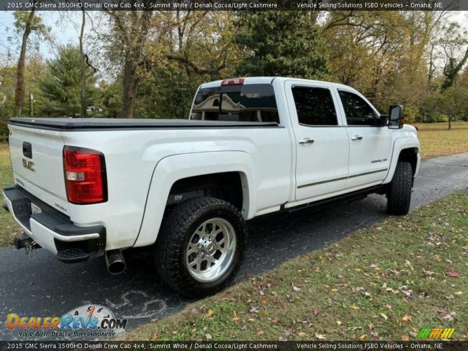 2015 GMC Sierra 3500HD Denali Crew Cab 4x4 Summit White / Denali Cocoa/Light Cashmere Photo #5