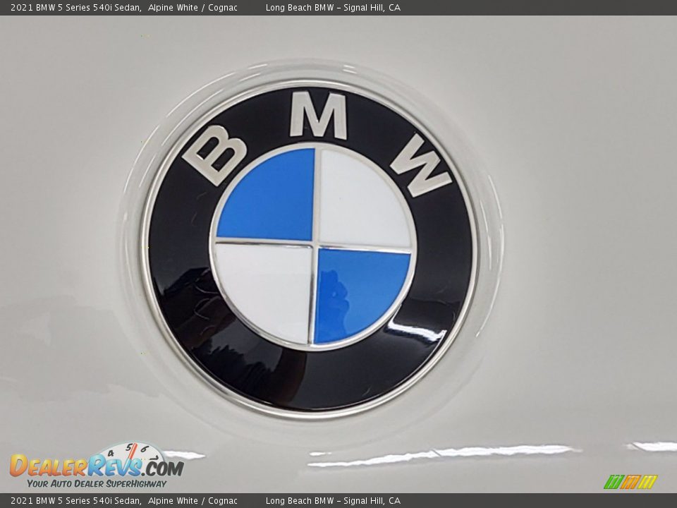 2021 BMW 5 Series 540i Sedan Alpine White / Cognac Photo #21