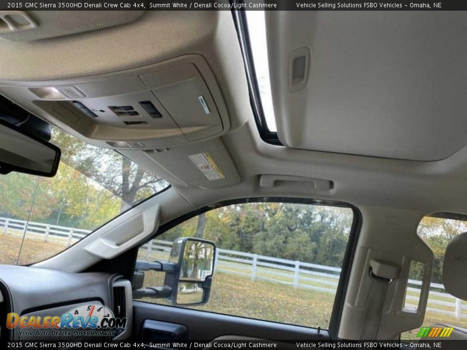 2015 GMC Sierra 3500HD Denali Crew Cab 4x4 Summit White / Denali Cocoa/Light Cashmere Photo #13